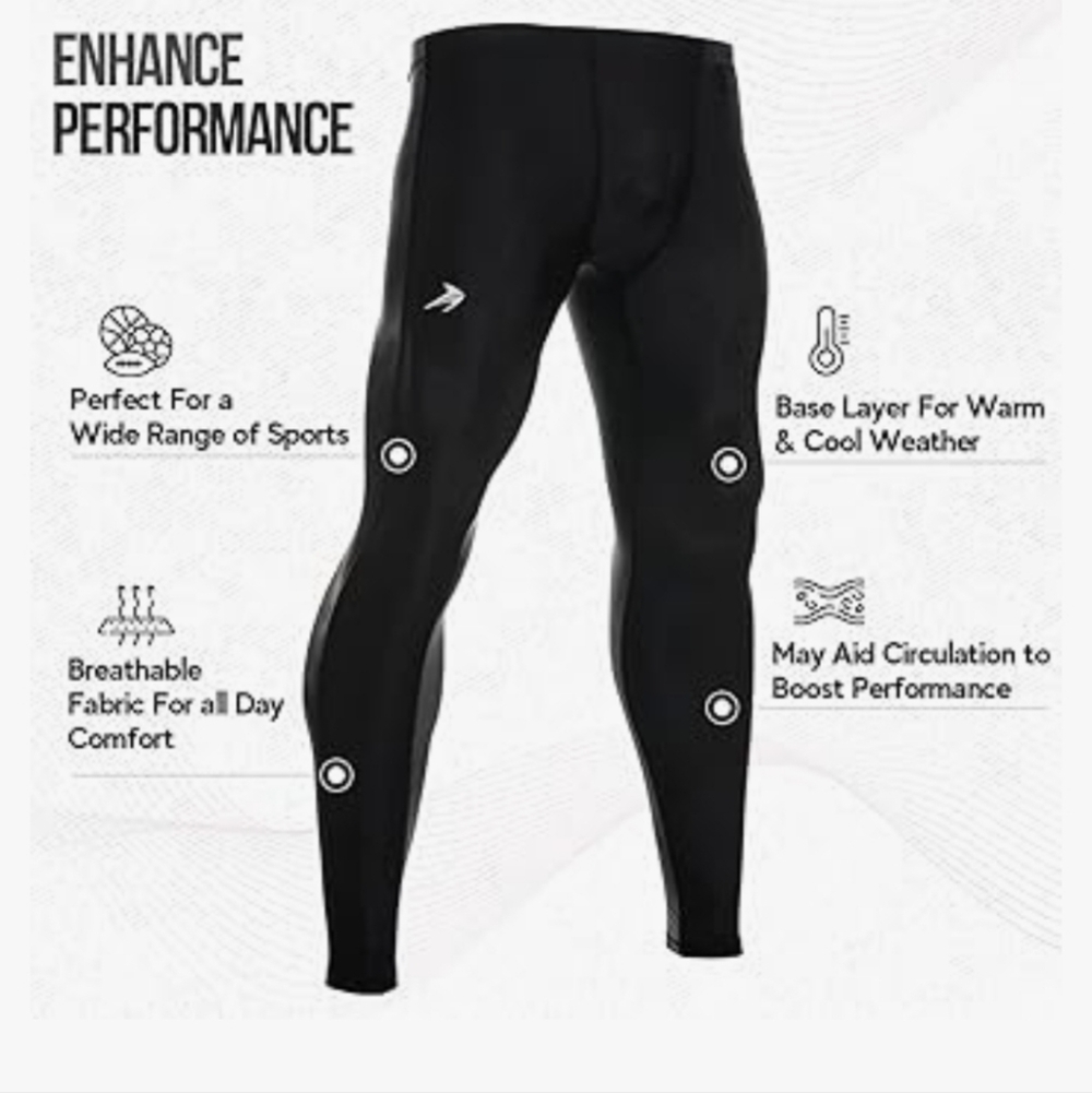 Compression Pants Men for Workout - Picture 3 of 4